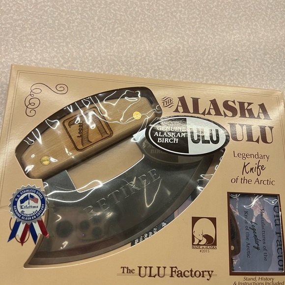 NWT / great gift ideas. Alaska Ulu Knife with Birch Handle. - Picture 6 of 9